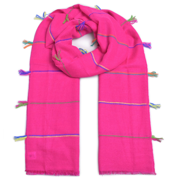 Cashmere Schal Diama-cs in Neonpink