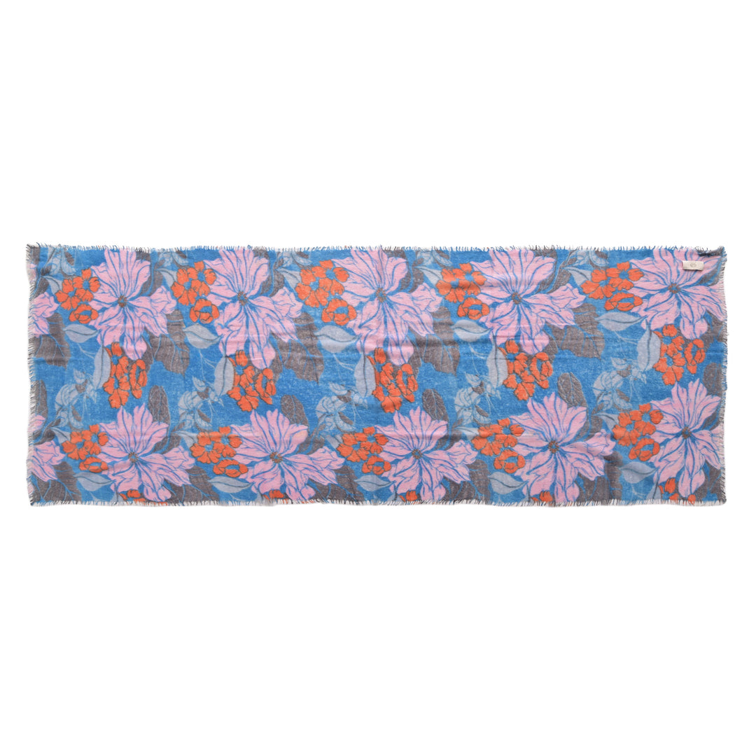 Cashmere Schal Flowergarden-cs in Aquarius