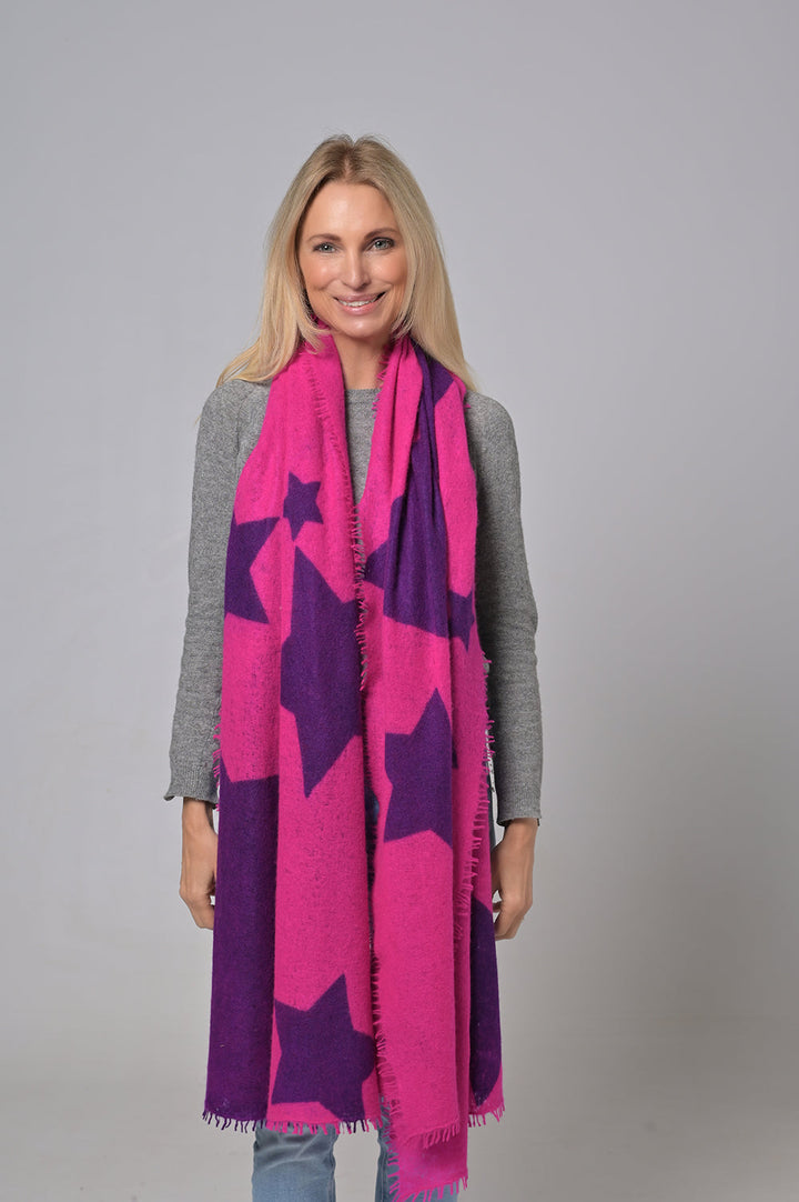 Cashmere Schal BigStar-cs in Neonpink