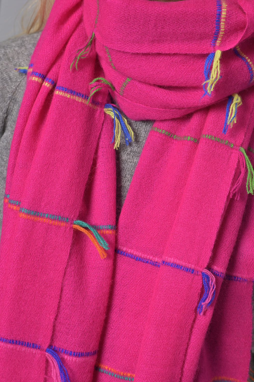 Cashmere Schal Diama-cs in Neonpink