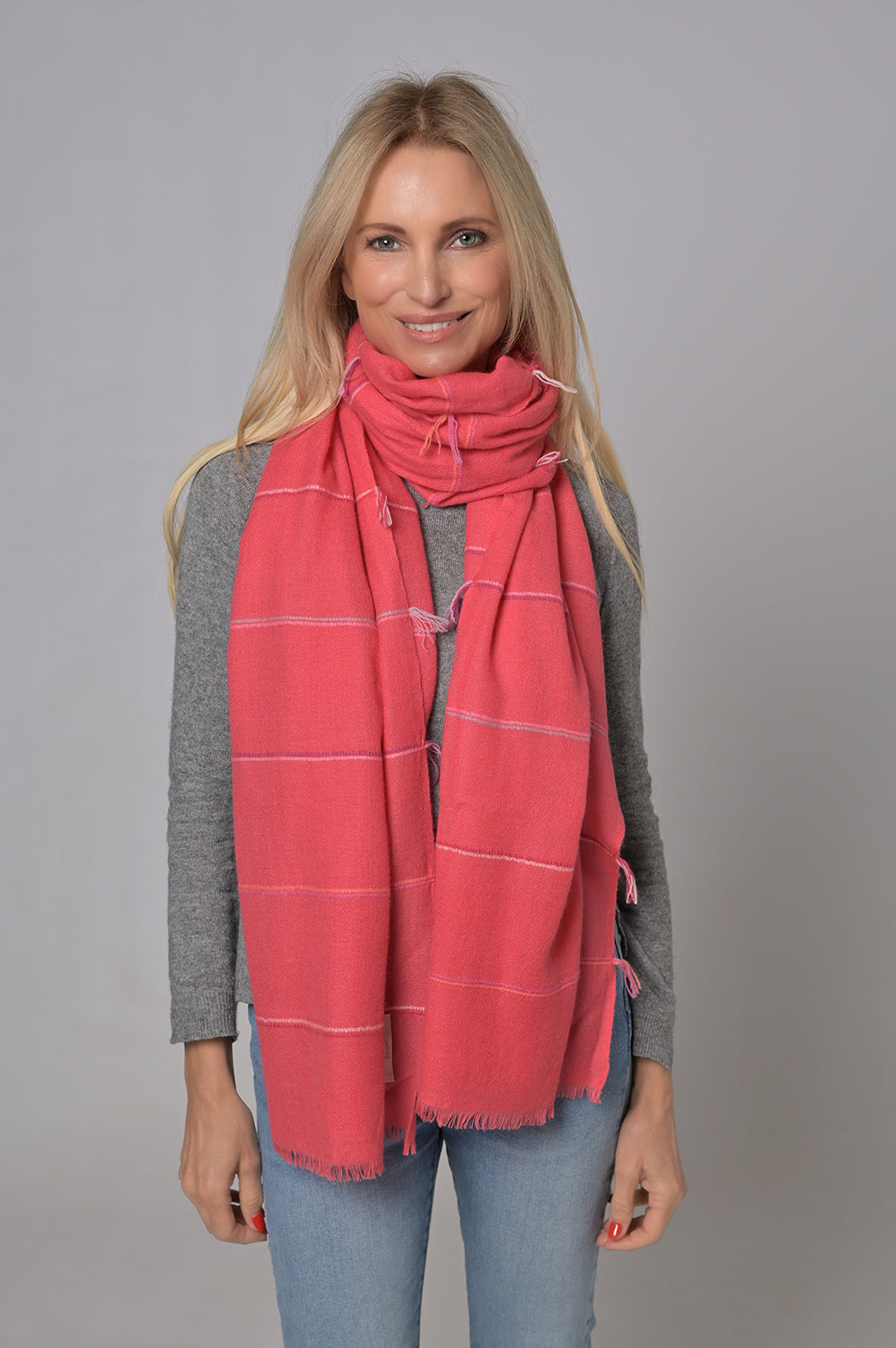 Cashmere Schal Diama-cs in Pink Grapefruit