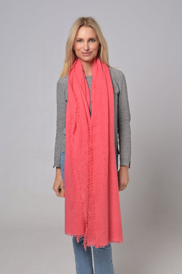 Cashmere Schal Feli-cs in Pink Grapefruit