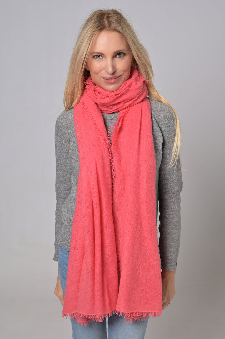 Cashmere Schal Feli-cs in Pink Grapefruit