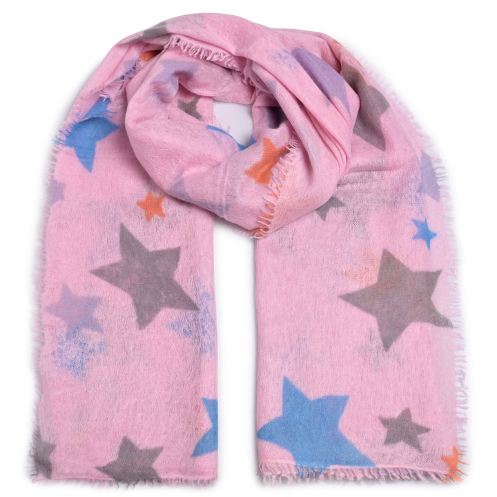 Cashmere Schal Star-cs Multicolor in Rosy Quartz