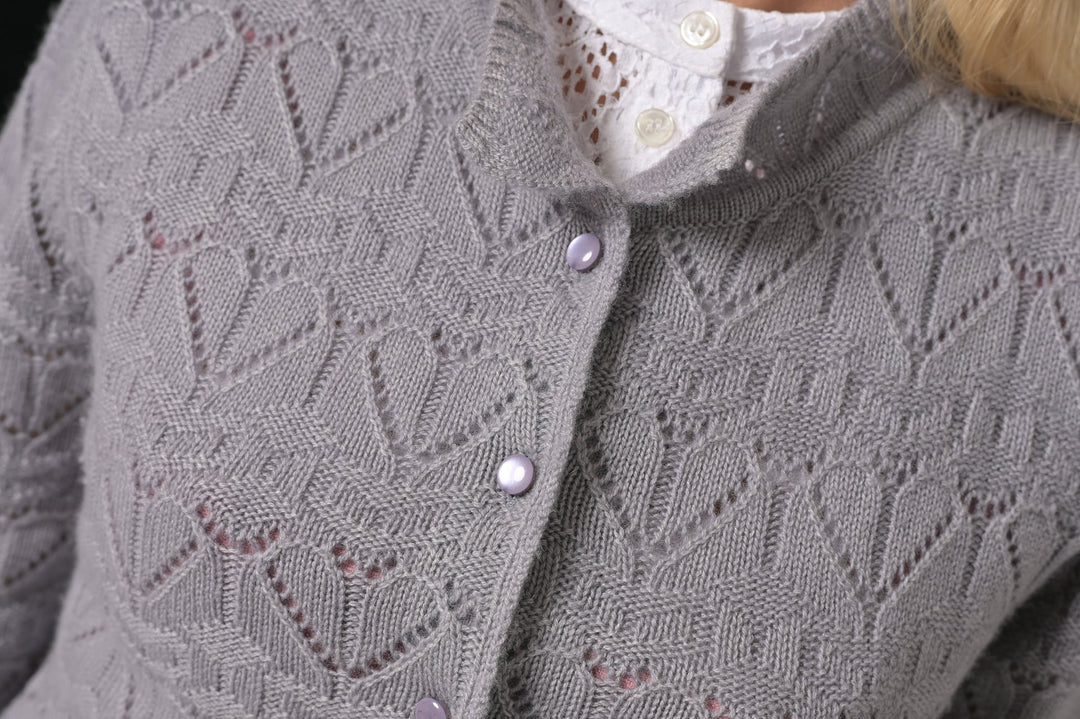 Cardigan Franzi-cs in Grey Flannel