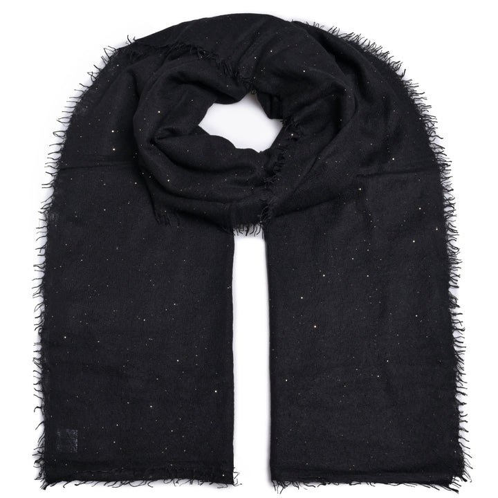 Cashmere Schal Adele-cs Sparkle mit Pailletten in Schwarz