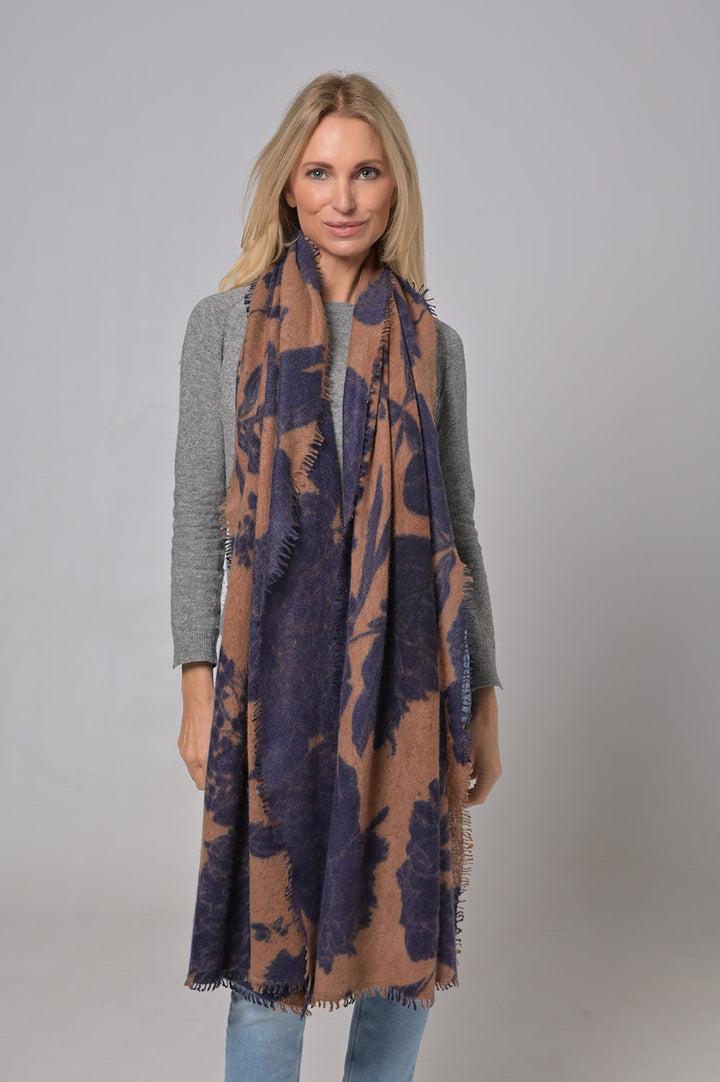 Cashmere Schal Dahlia-cs Maxi in Nougat