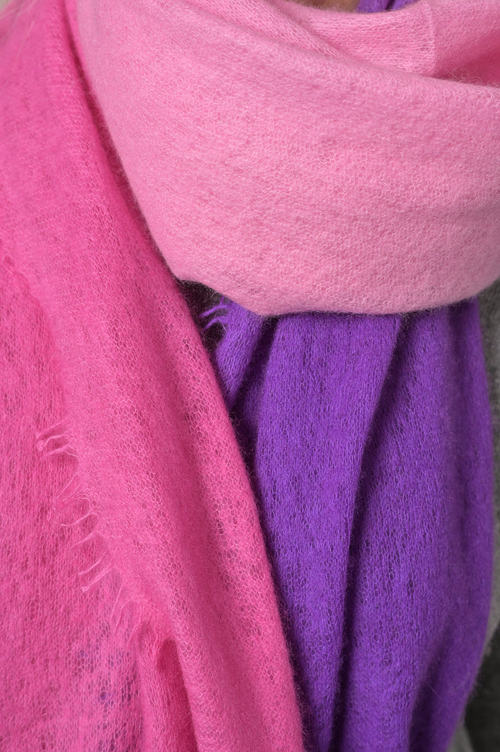 Cashmere Schal Tabita-cs mit Farverlauf in Bubblegum